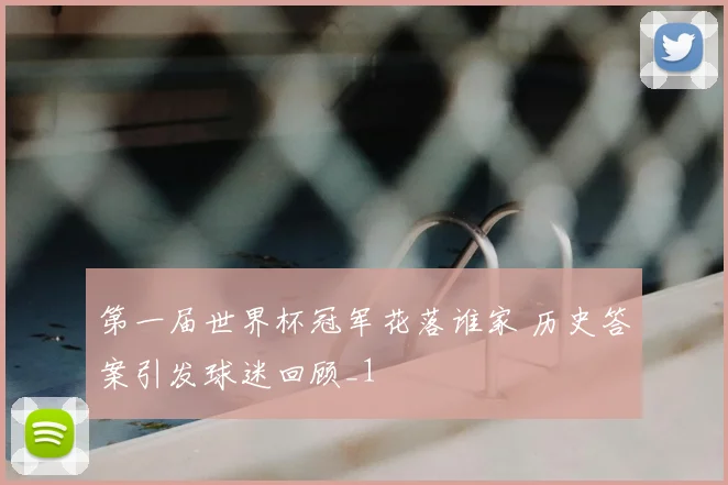 第一届世界杯冠军花落谁家 历史答案引发球迷回顾_1